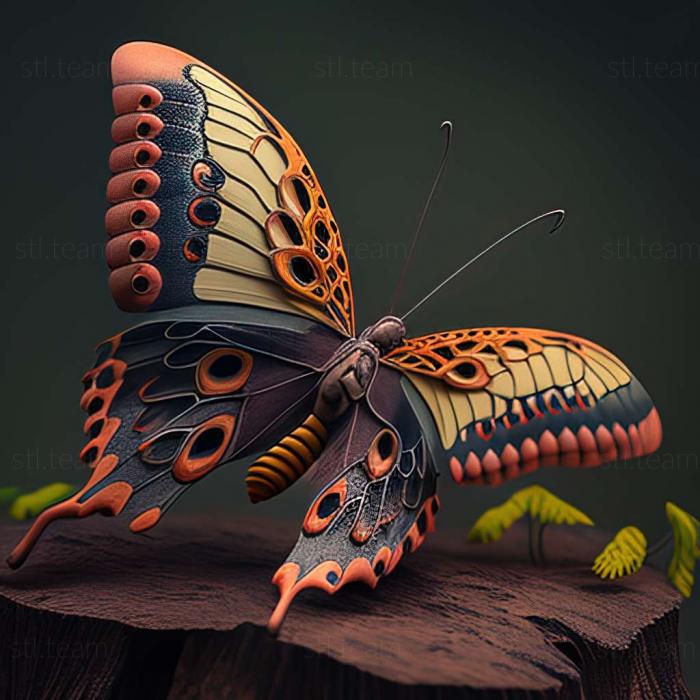 3D модель Papilio demoleus (STL)